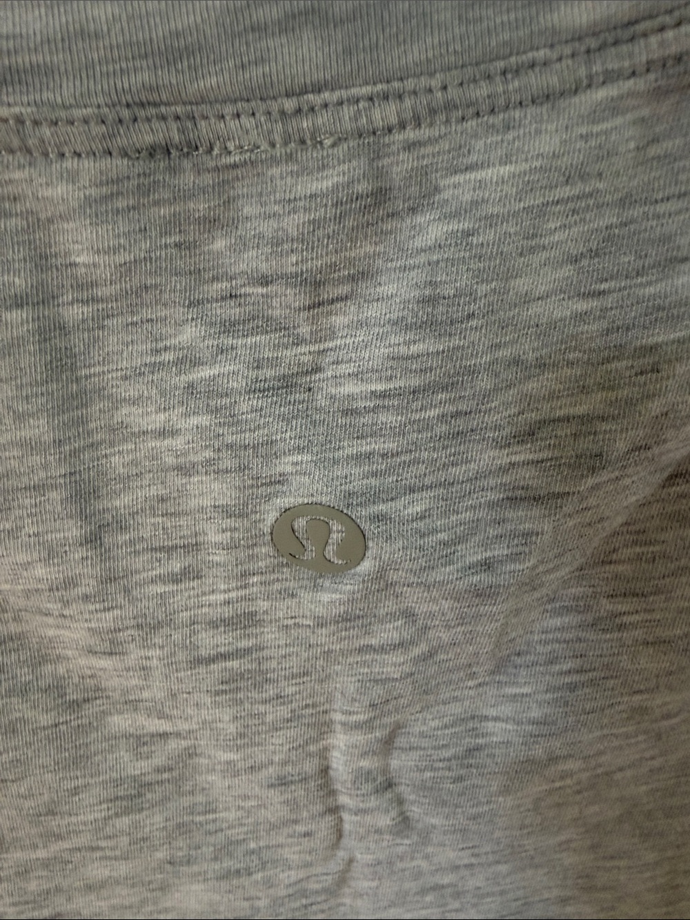 lululemon athletica Heather Gray Cropped Short Sleeve Tee - Picture 3 of 3